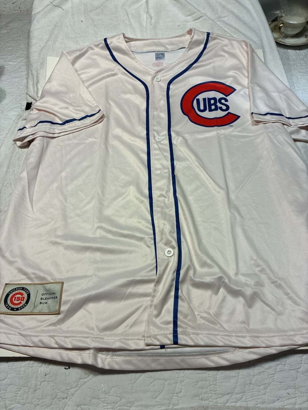 Chicago Cubs Official Bleacher Bum 150th Anniversary Button-Down Jersey